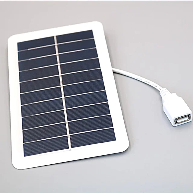 Mίνι Hλιακό Πάνελ 5V 2W 400mA, με καλώδιο USB